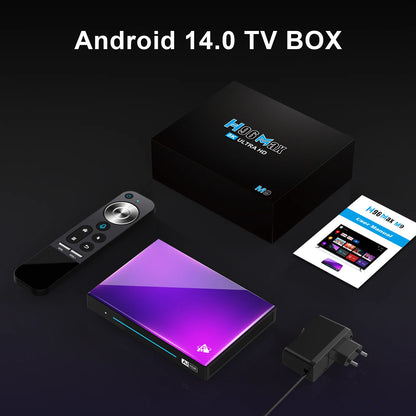 H96 MAX M9 AI Android 14 TV Box, 8-Core Rockchip RK3576, 4GB/64GB to 8GB/128GB, Wifi6, 8K 120fps, BT5.4, 1000M LAN