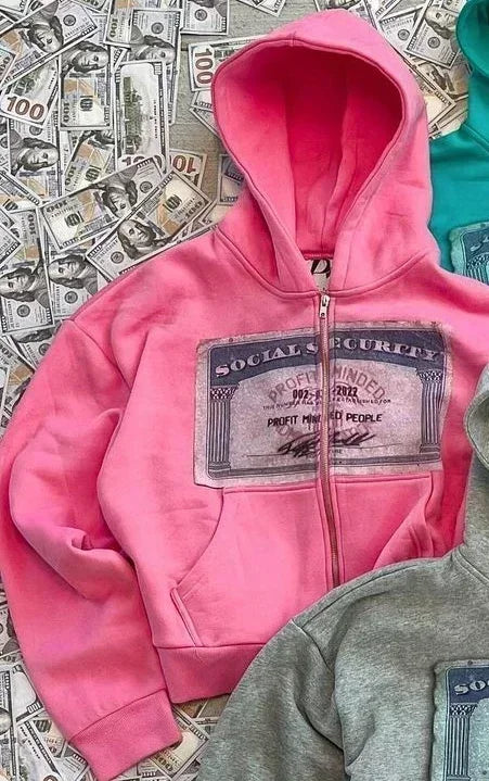 Y2K Retro Autumn Hoodies for Men & Women – Personalized Printed Street Style Long Sleeve Hooded Cardigan