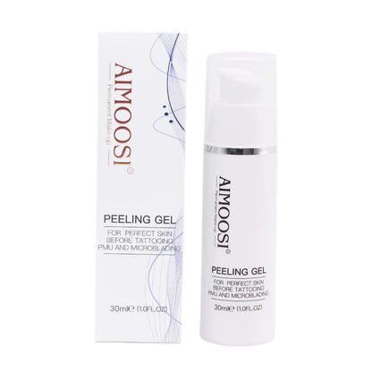 Aimoosi Exfoliating Gel – Clean Skin Cuticle Prep for Semi-Permanent Microblading, Eyebrow & Lip Tattoo Coloring
