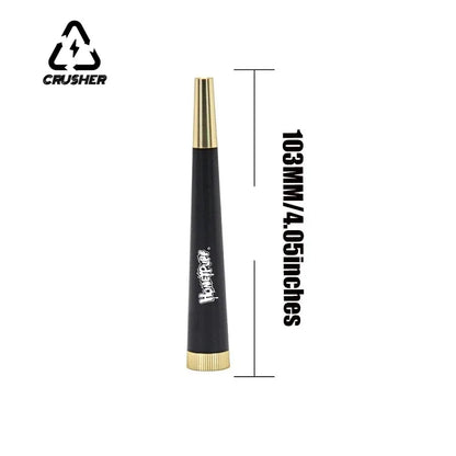 CRUSHER Metal Cone Herb Smoking Pipe – 5MM Activated Carbon Filter, Removable Dry Burning Tobacco Pipe and Smoking Accessory