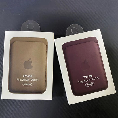 Official Finewoven Card Wallet Case with Box — Strong Magnetic MagSafe Cover for iPhone 12/13/14/15/16 Pro Max & Mini