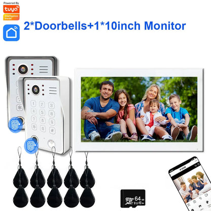 Fingerprint 5-in-1 WiFi Video Doorbell — Tuya Smart 1080P Touch Intercom System for Home Security