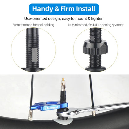 Bicycle Tubeless Presta Valve – Carbon Rim F/V Nipple with Detachable Brass Core & Cap for MTB Tires (40–80mm)