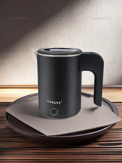 500ML Stainless Steel Portable Electric Kettle — Travel Water Boiler Pot for Hotel, Home, Kitchen, Tea, and Coffee