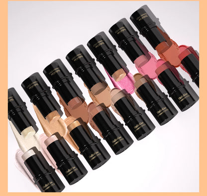 Face Brown Bronzer Contour Stick - Foundation Makeup Pen, Long-Lasting Smooth Contour, Shadow Blusher & Highlight Concealer Cosmetics