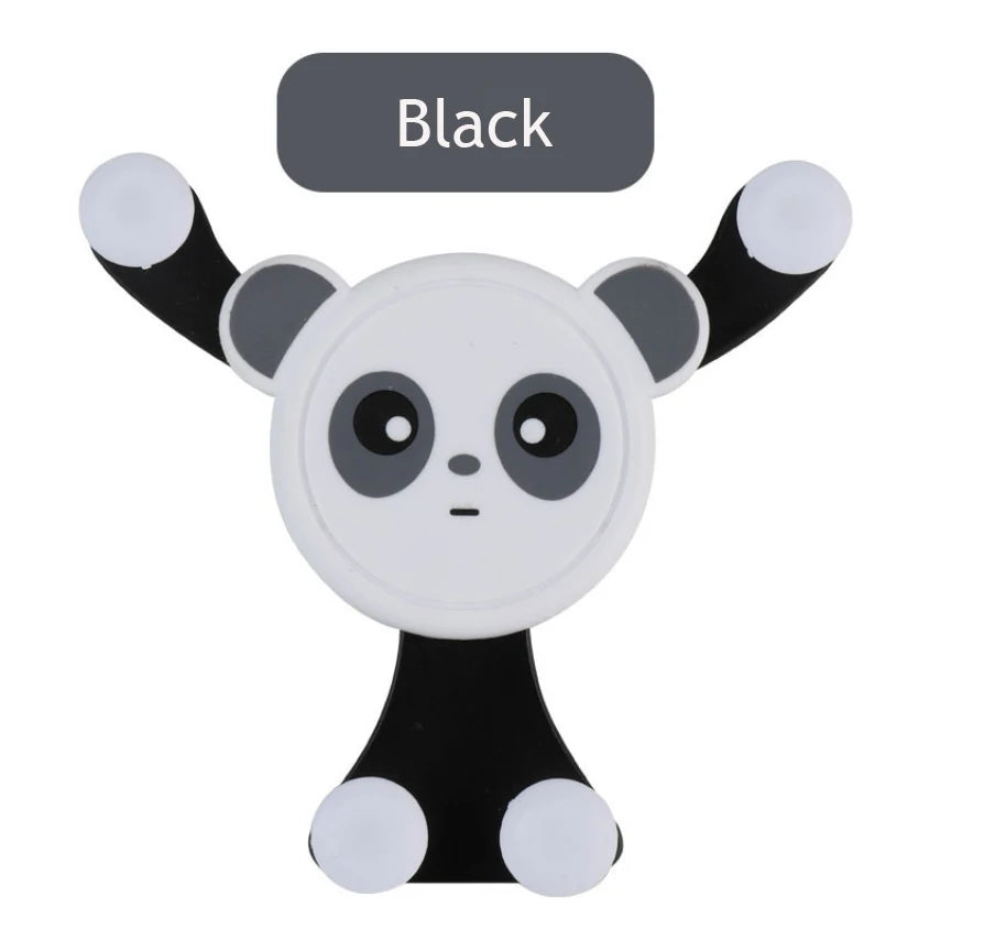 Gravity Car Phone Holder – Air Vent Clip with Smile Face Bear, Mobile Stand for iPhone, Samsung, and GPS Devices