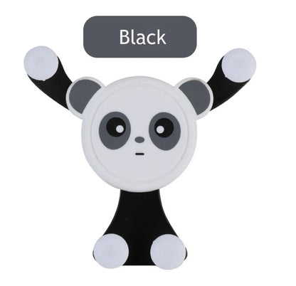 Gravity Car Phone Holder – Air Vent Clip with Smile Face Bear, Mobile Stand for iPhone, Samsung, and GPS Devices