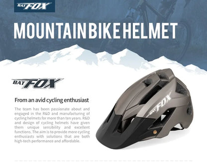 BATFOX Ultralight Bike Helmet – Molded Mountain & Road Helmet for Men, DH AM Cycling Equipment, Casco Ciclismo Bicicleta
