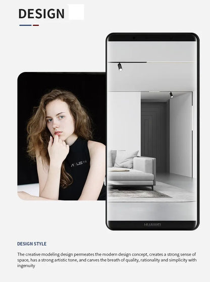 LED Magnetic Track Light Grille, Modern Embedded Flexible Linear Flood Lamp, DC48V Ceiling Spotlight for Indoor Living