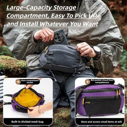HIKEMAN Waterproof Outdoor Hiking Chest Bag – Large Capacity Crossbody Pack for Cycling, Camping & Travel