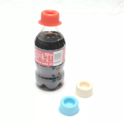 Silicone Drinking Lids for Purified Water Bottles - Novelty Sealer Caps with Straw Hole for Kids