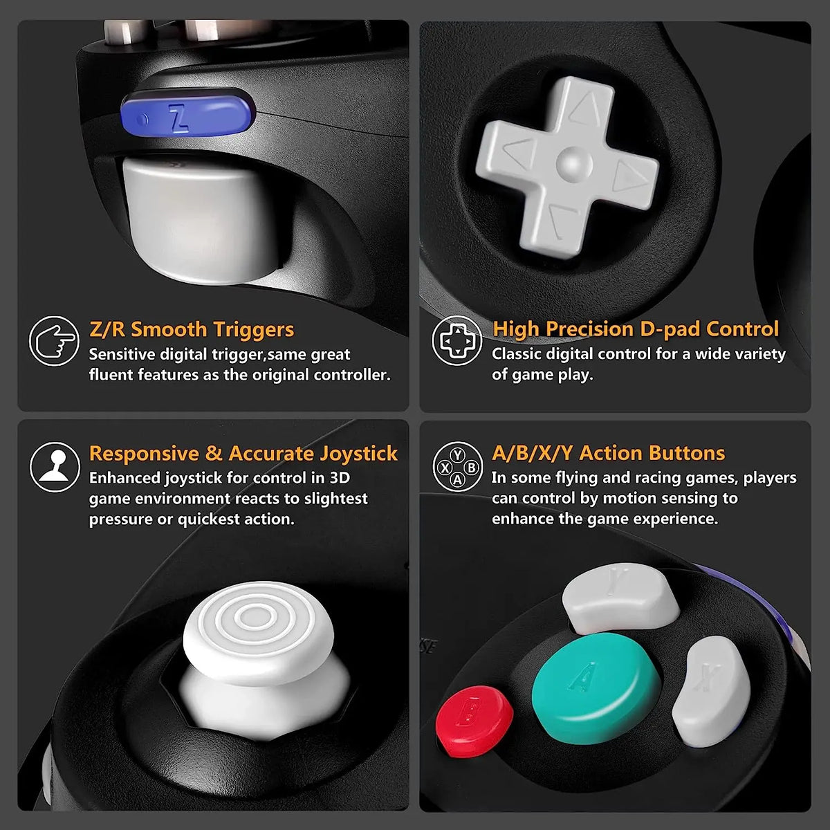 USB Wired Game Controller for Nintendo Switch, GameCube NGC/GC Port, P ...