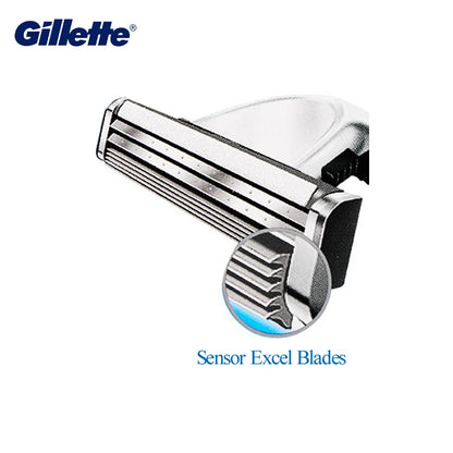 Gillette Sensor Excel Razor Blades for Men - Replacement Shaving Cartridges, 10/20 Count for Face Hair Removal