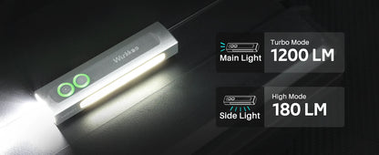 Wurkkos HD01 Multifunctional Flashlight – 1200LM 90CRI with Side RGB Lights, IP65 Waterproof for Hiking