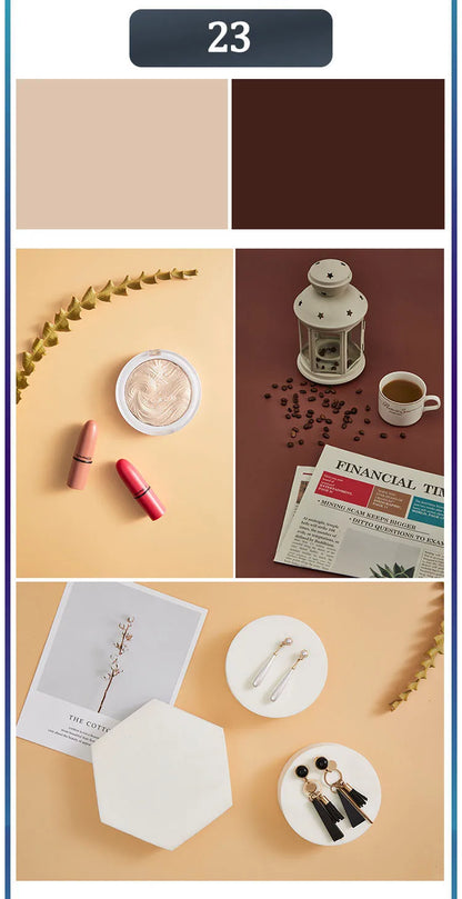 Photography Backdrops 57x87cm – Double-Sided Solid Color Photo Background for Studio, Newborn & Product Photography