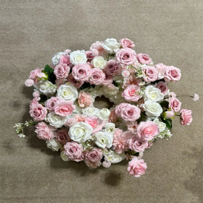 60cm Artificial Flower Wreath – Wedding Table Centerpiece & Backdrop Decoration