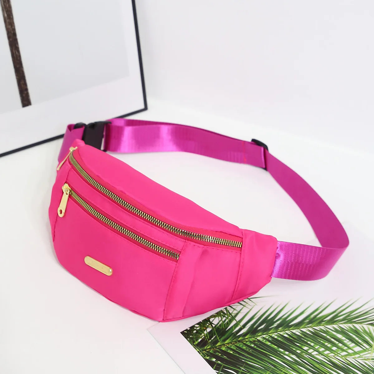 Women's Waterproof Fanny Pack - Adjustable Waist Bag for Travel, Sports, Running