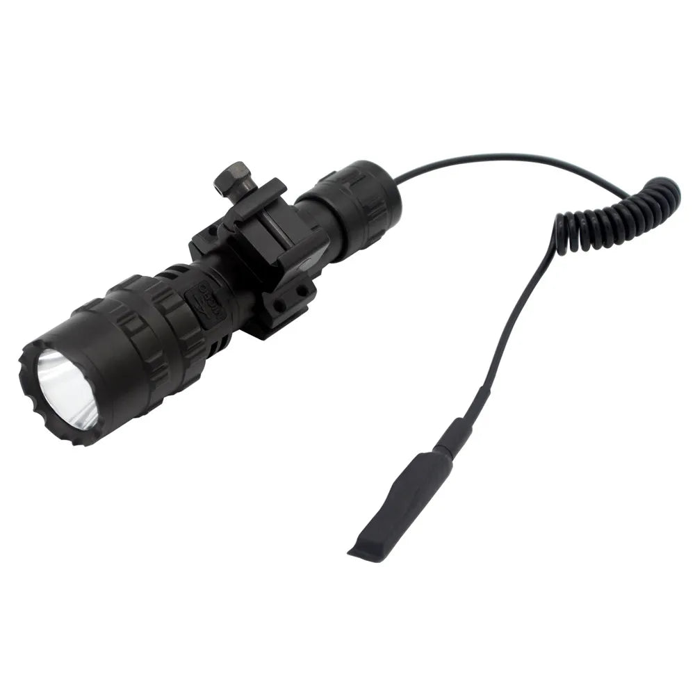 LED Tactical Hunting Flashlight - USB Rechargeable, Waterproof Torch Lamp, Professional Shooting & Night Scout Lights Set