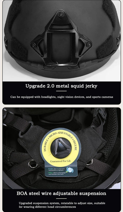 FAST Tactical Kevlar Helmet – High-Quality Suspended Pad Helmet for Outdoor, Hunting & Military Use