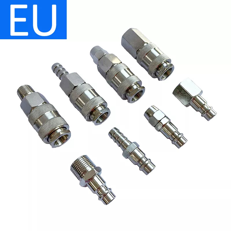 EU Pneumatic Connector Rapidities - Air Hose Fittings Coupling for Compressor, Quick Release Fitting, European Standard