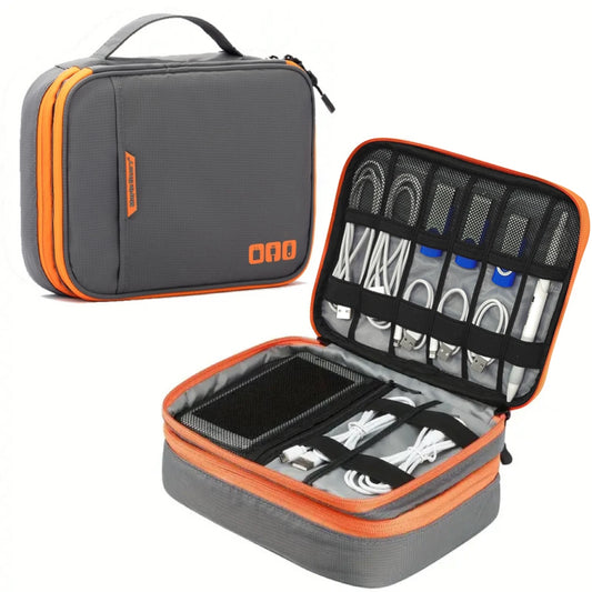 Portable Cable Storage Bag – Digital Electronics Organizer Pouch for USB Cables, Chargers & Travel Accessories