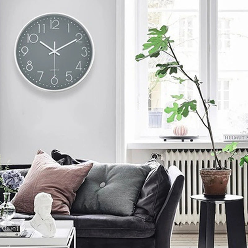 8-Inch Silent Digital Wall Clock – Minimalist Quartz Cubic Clock for Home Decoration