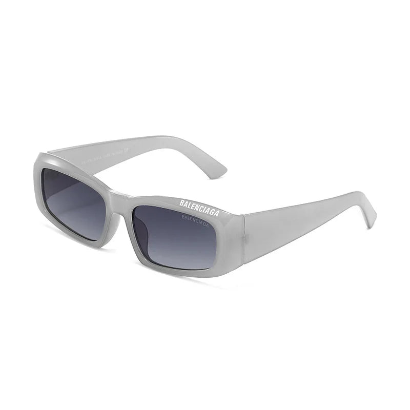 New Small Oval White Frame Sunglasses – Unisex UV400 Punk Street Style Shades for Men & Women