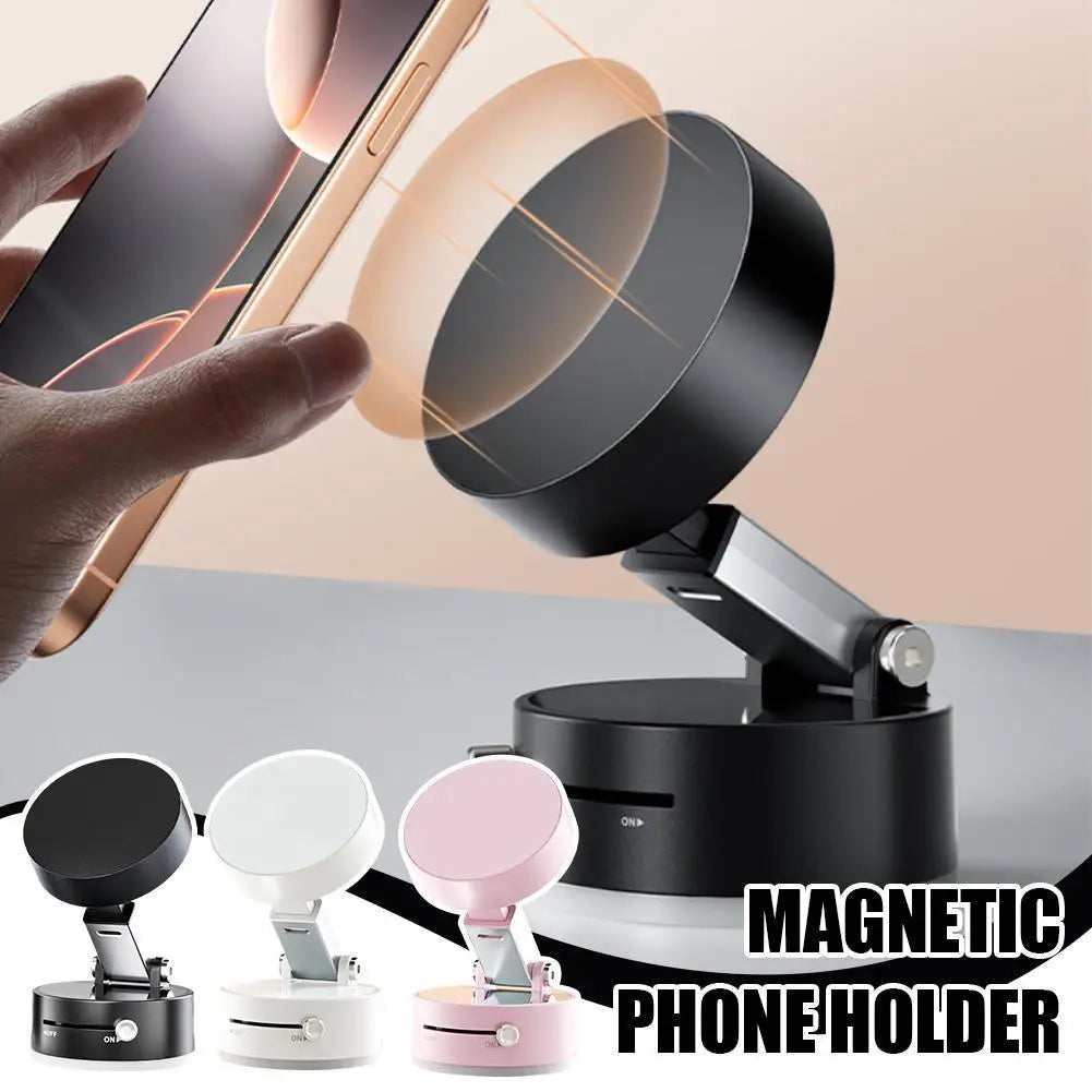 Double-Sided Magnetic Suction Phone Holder – Foldable & Multi-Functional Vacuum Mount