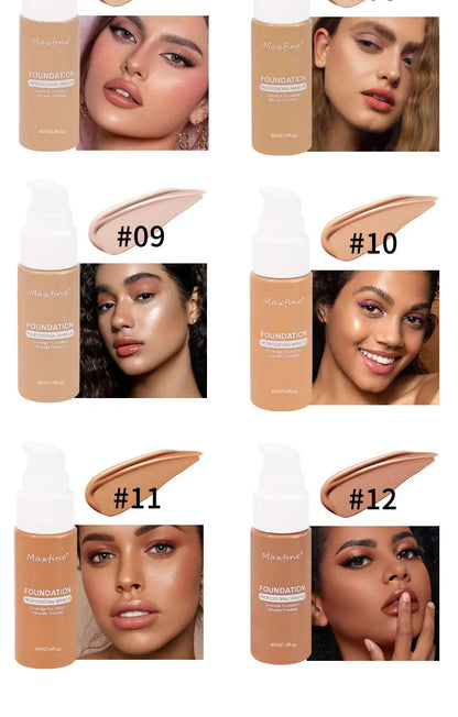 Liquid Foundation Concealer – Waterproof, Sweat-Resistant Professional Makeup Cosmetics