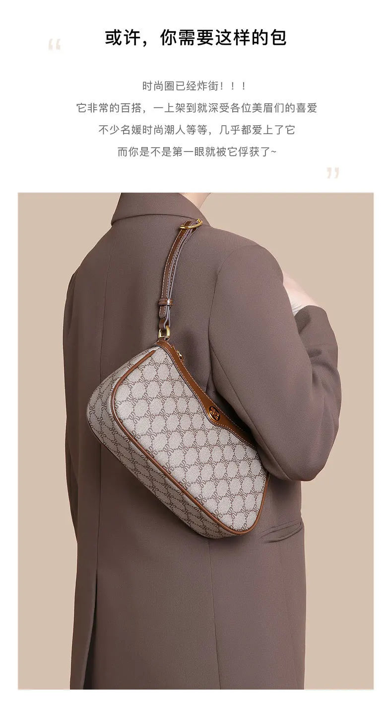 Designer Luxury Women’s Underarm Tote Bag – Fashionable Single-Shoulder Crossbody Bag for Commuting