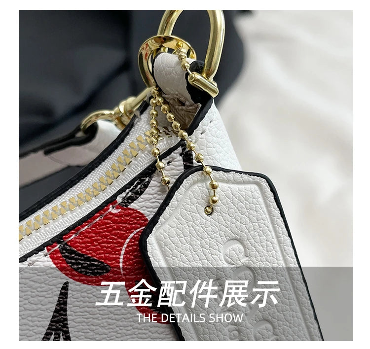 2025 Modern Vintage Cherry Crossbody Bag – Mahjong-Style Chain Shoulder & Underarm Bag, Women’s Light Luxury