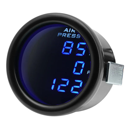 Triple Dual Display Air Pressure Gauge – LED Digital Suspension Gauge 0-220 PSI with 1/8 NPT Sensors for Car