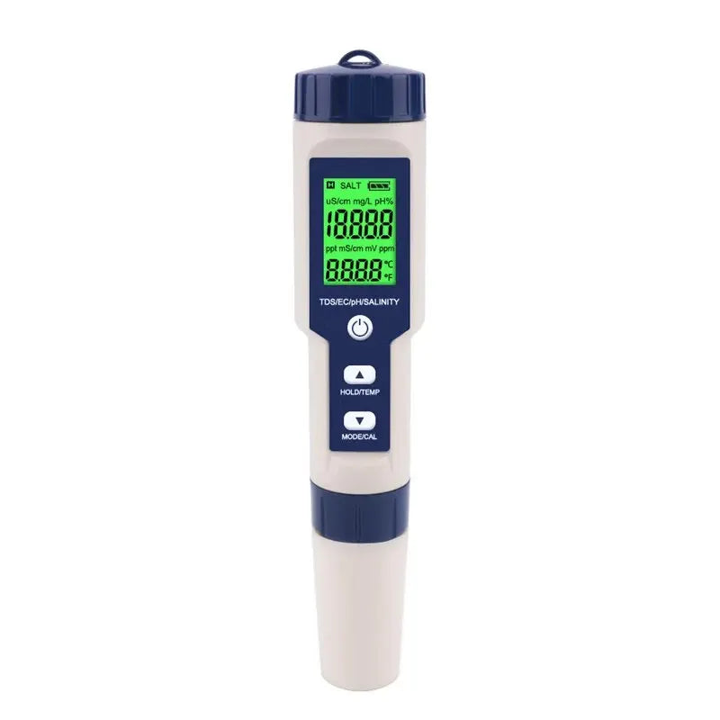Yieryi TDS, EC, PH, Salinity & ORP Meter - H2, S.G, TEMP Water Quality Monitor for Pools & Aquariums