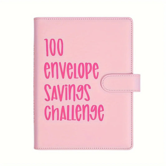 100 Envelopes Money Saving Challenge Binder – Password Lock Budget Organizer for Cash, Cost & Expense Management Notebook