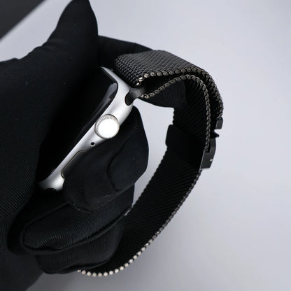 Titanium Band for Apple Watch Ultra 2 (49mm) – Milanese Loop with Secure Parachute Buckle, Compatible with Series 5-10