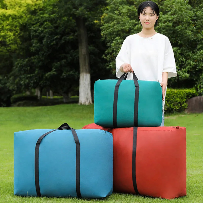 Portable Waterproof Storage Bag: Big Capacity, Dustproof, Moistureproof - Ideal for Quilts, Clothes, and Under-Bed Organization