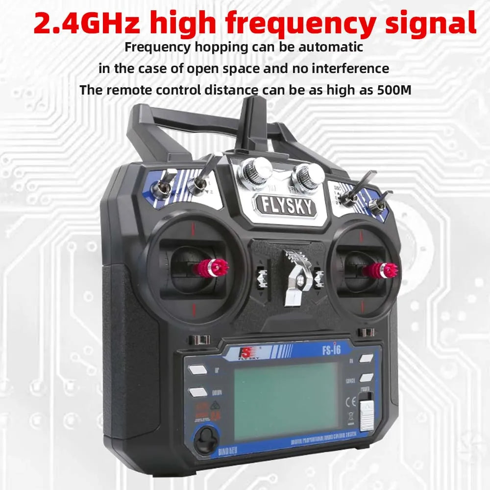 Flysky FS-i6 2.4G 6CH RC Transmitter — Compatible with FS-iA6 / FS-iA6B Receiver for Quadcopter DIY Drones