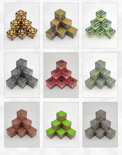 200Pcs Upgraded Magnetic Building Blocks – Montessori Sensory Toy, 3D DIY World Cube Magnets for Kids 3+