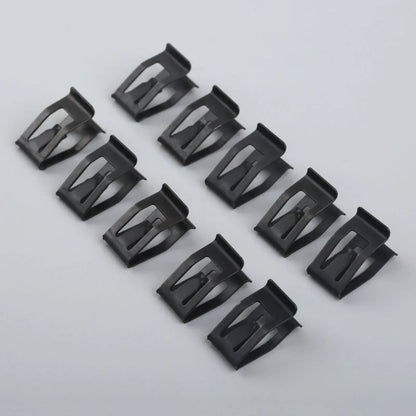 10Pcs Car Dashboard Trim Metal Retainer Clips – Black Fasteners for Ford, Mazda, Audi, Toyota Console Door Fitment