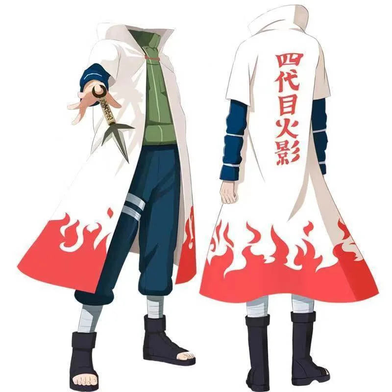 Ninja Hokage Cosplay Costume | Black & White with Itachi Akira & Fourth Generation Cape