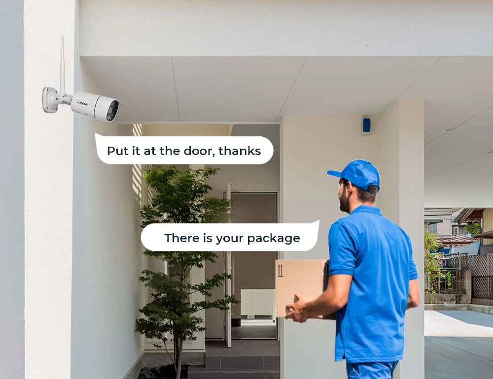 H.View 8CH 5MP Wireless WiFi Security Camera System — CCTV NVR Kit with Indoor/Outdoor Cameras & Two-Way Audio XMEye