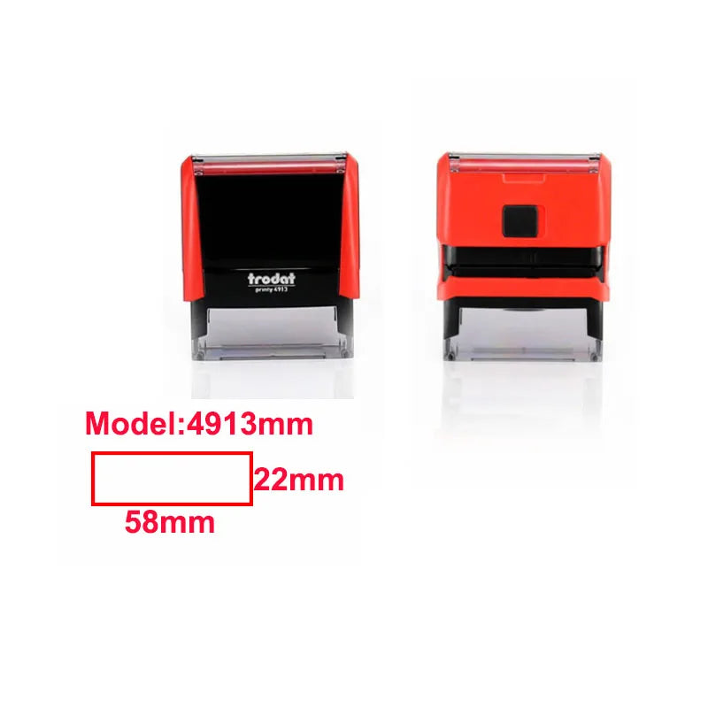 Custom Self-Inking Rectangular Stamp – Personalized 1-4 Line Office St ...