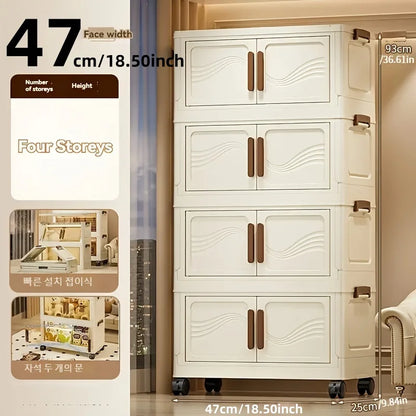 Foldable Storage Box with Clear Door – Durable, Spacious Organizer for Clothes, Books, Toys & Home Essentials