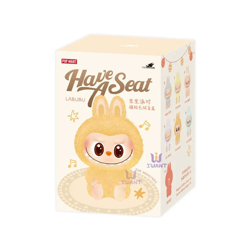 Labubu Macaroon Sit Party Vinyl Face Blind Box – 1st & 2nd Generation Plush Doll Decorative Gift Surprise