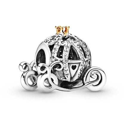 MINISO League of Legends Mickey & Minnie 925 Sterling Silver Charm – Beads Fit for Pandora Bracelet, Ladies Jewelry