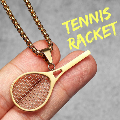 Messi, Ronaldo, Mbappé Football Jersey Necklace – Stainless Steel Dumbbell Pendant Chain for Men, Punk Gym Style