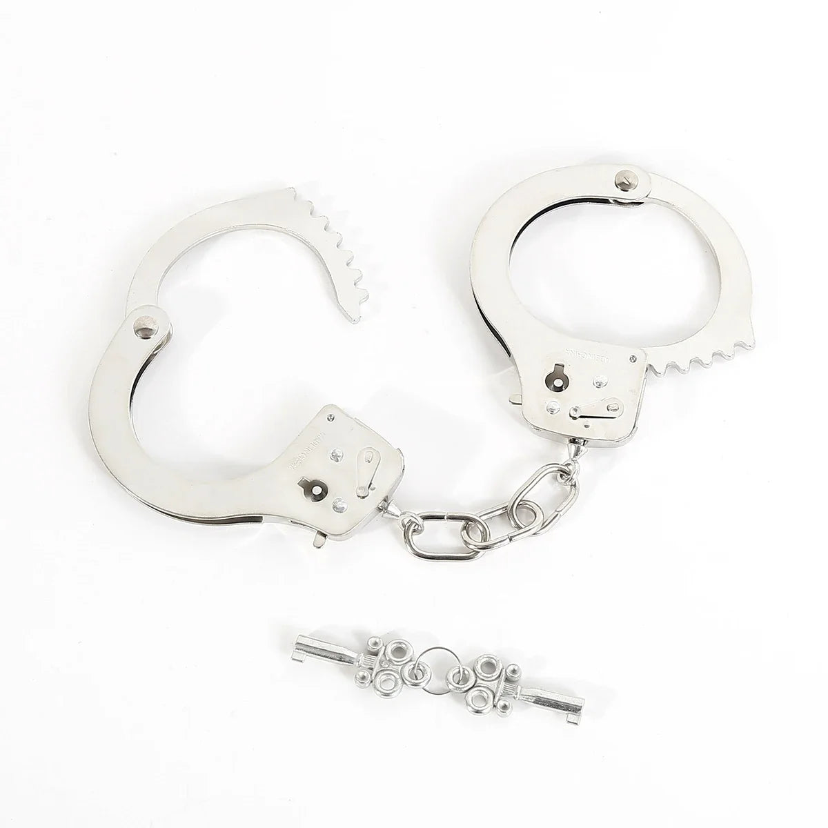 DUTRIEUX Stainless Steel Handcuffs – Adjustable Metal Ankle & Wrist Cuffs with Chain, BDSM Bondage Restraints for Couples