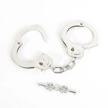 DUTRIEUX Stainless Steel Handcuffs – Adjustable Metal Ankle & Wrist Cuffs with Chain, BDSM Bondage Restraints for Couples
