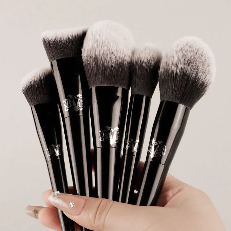Kat Von D Makeup Brush Set – KVD Foundation, Blush, Highlight, Concealer, Powder & Eyeshadow Brushes Kit