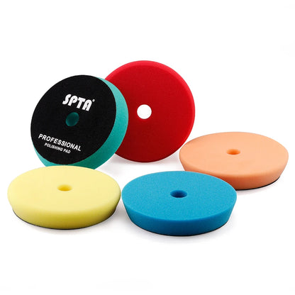 SPTA Car Buffing Polishing Pads – 3", 5", 6" T-Shape Sponge for DA/RO/GA Buffer Polisher